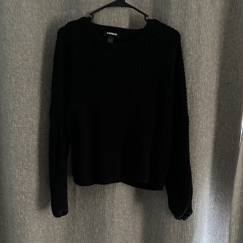 Express Black Knit Pullover